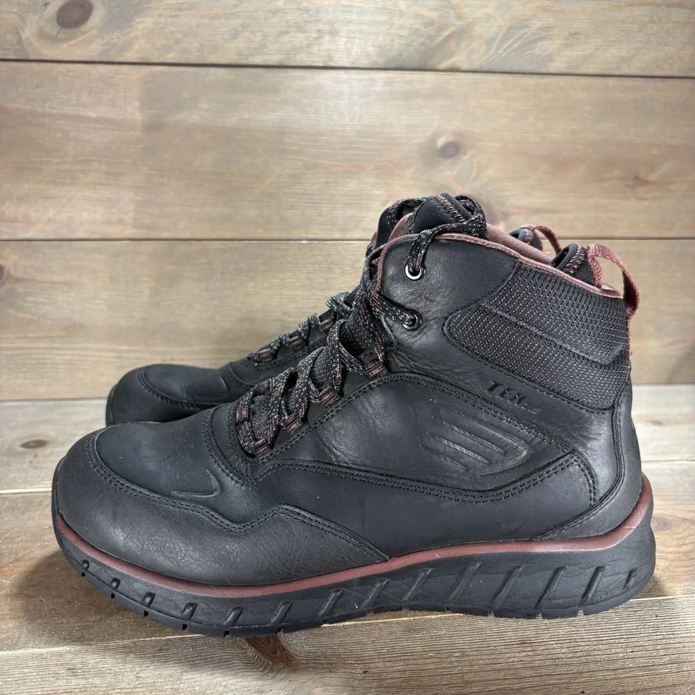 ll bean snowfield mens size 8 shoes black leather waterproof snow boots